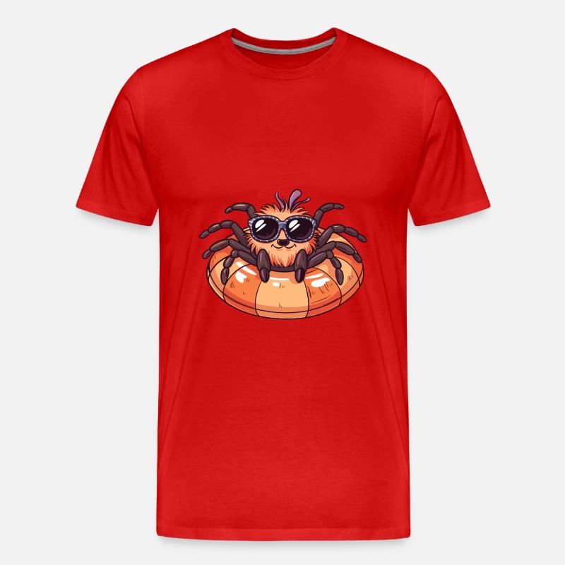 Tarantula Comic Cool - Männer Premium Bio T-Shirt - Rot