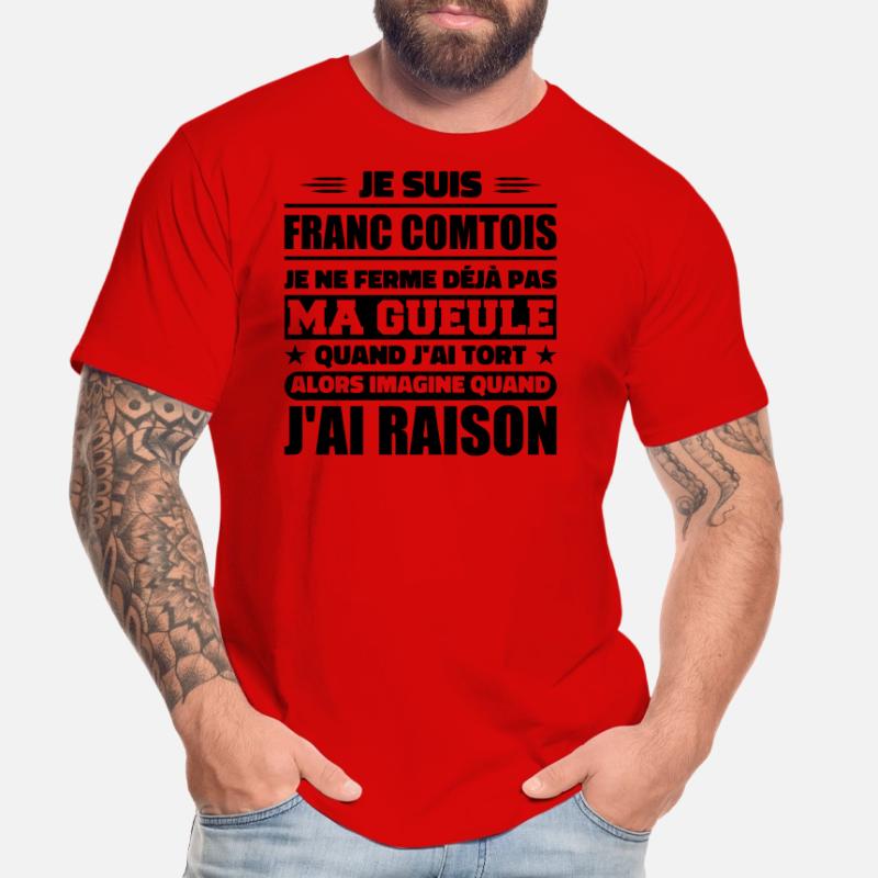 Franc comtois je ferme pas ma gueule franche comté T-shirt bio Premium Homme
