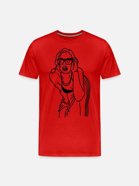 GIRL - Men's Premium Organic T-Shirt - red