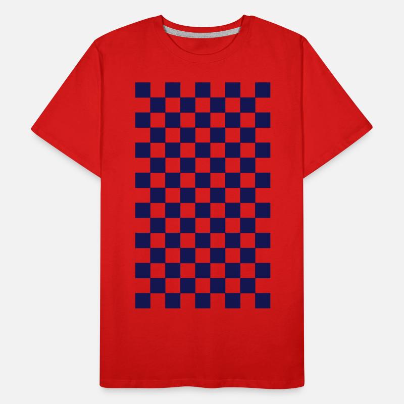 pattern chequered black white Men's Premium Organic T-Shirt