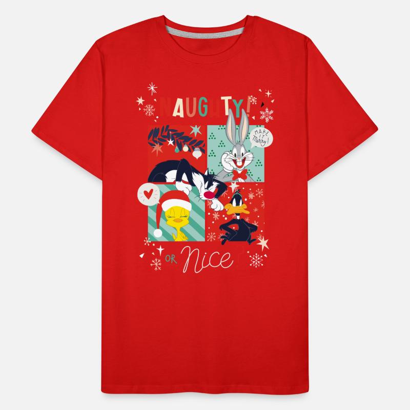 Looney Tunes Böse Oder Lieb Weihnachten Männer Premium Bio T-Shirt