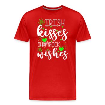 Happiness Love Joie de vivre - Men's Premium Organic T-Shirt - red - Front - Damien (186cm)