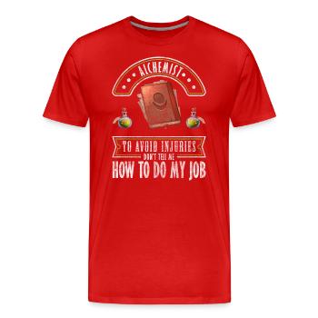 Magie Labor Zeichen Hexerei - Männer Premium Bio T-Shirt - Rot - Vorne - Damien (186cm)