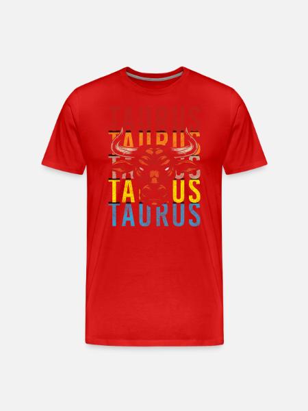 Zodiac Constellation Month of birth - Men's Premium Organic T-Shirt - red