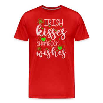 Chance Argent Porte-bonheur - T-shirt bio Premium Homme - rouge - Devant - Damien (186cm)