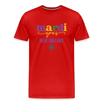 Mardi Gras New Orleans - Männer Premium Bio T-Shirt - Rot - Vorne - Damien (186cm)