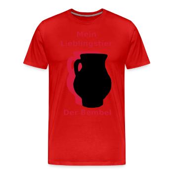 My favorite animal of the Bembel - Men's Premium Organic T-Shirt - red - Front - Damien (186cm)