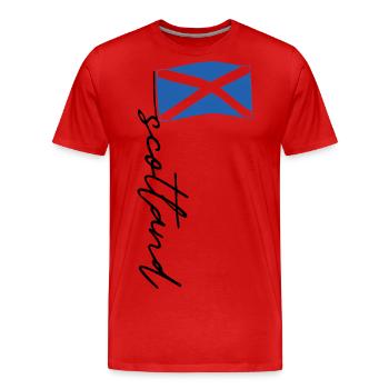 Schottland Flagge Schottisch - Männer Premium Bio T-Shirt - Rot - Vorne - Damien (186cm)