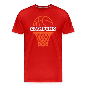 Basket-ball Slam Dunk - T-shirt bio Premium Homme - rouge - Devant - Damien (186cm)