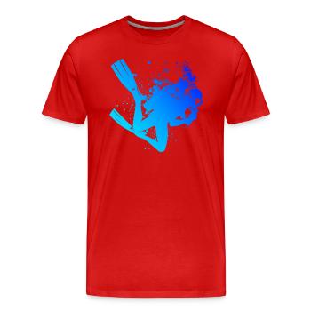 Free Dive Diver Scuba Taucher Damen Scuba Diver - Männer Premium Bio T-Shirt - Rot - Vorne - Damien (186cm)