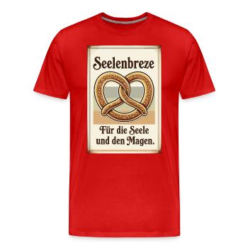 Bretzel à l’âme - T-shirt bio Premium Homme - rouge - Devant - Damien (186cm)