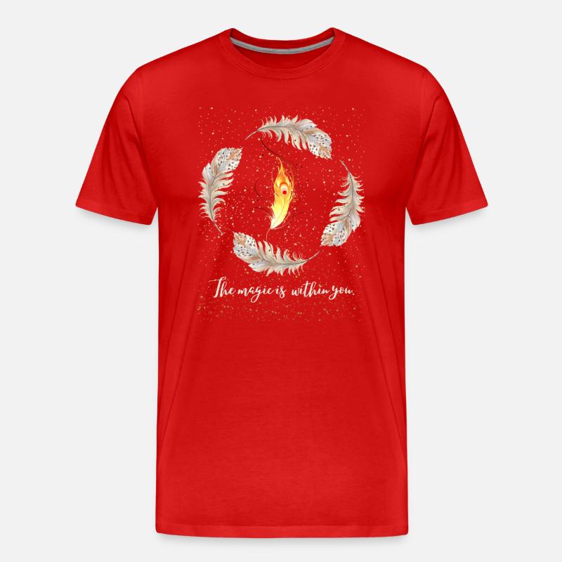The magic is within you - Männer Premium Bio T-Shirt - Rot
