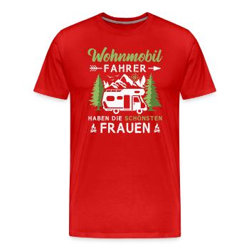 Wohnmobil Camping Wohnmobilfahrer Campingurlaub - Männer Premium Bio T-Shirt - Rot - Vorne - Damien (186cm)