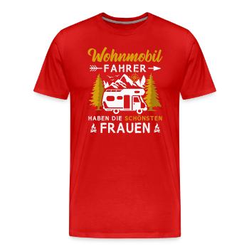 Wohnmobil Camping Wohnmobilfahrer Campingurlaub - Männer Premium Bio T-Shirt - Rot - Vorne - Damien (186cm)