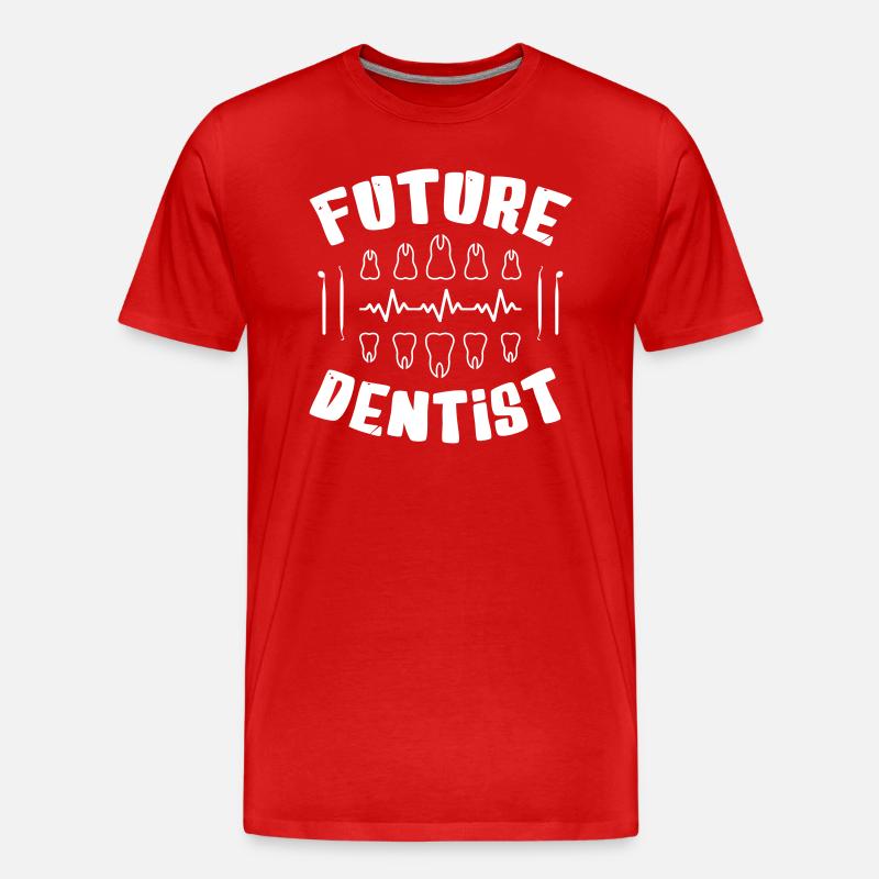 futureDentist - Männer Premium Bio T-Shirt - Rot