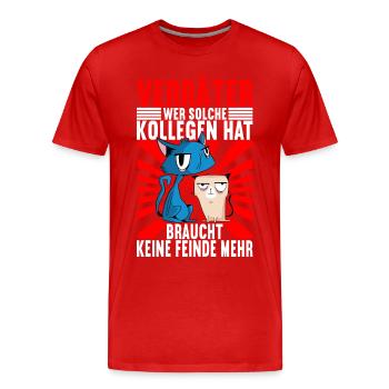 Abschiedsgeschenk Jobwechsel Kollege - Männer Premium Bio T-Shirt - Rot - Vorne - Damien (186cm)
