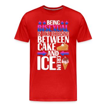 Fierté gaie LGBTQ - T-shirt bio Premium Homme - rouge - Devant - Damien (186cm)