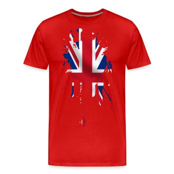 union jack - Männer Premium Bio T-Shirt - Rot - Vorne - Damien (186cm)