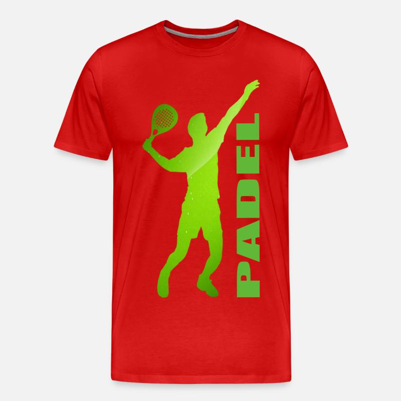 Padel - Männer Premium Bio T-Shirt - Rot