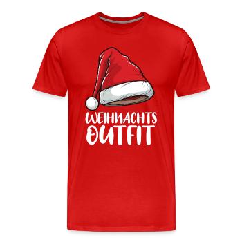 Père Noël chapeau de Noël tenue marché de Noël - T-shirt bio Premium Homme - rouge - Devant - Damien (186cm)