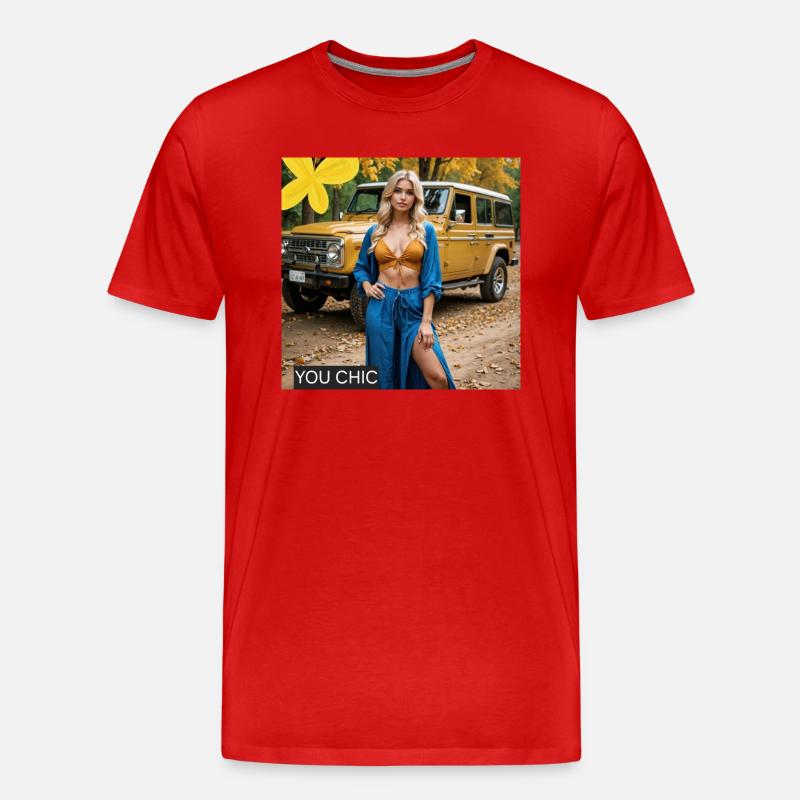 Sie sind autentic@. - Männer Premium Bio T-Shirt - Rot