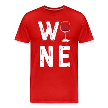 Wine Wein Love Weinliebe Liebe Weintester Weinfest - Männer Premium Bio T-Shirt - Rot - Vorne - Damien (186cm)