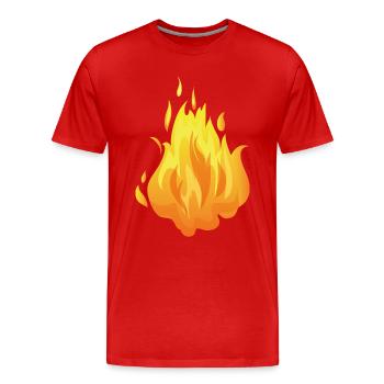 Fire Starts To Burn - Men's Premium Organic T-Shirt - red - Front - Damien (186cm)