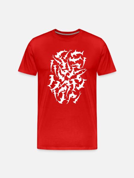 Sharks - Männer Premium Bio T-Shirt - Rot