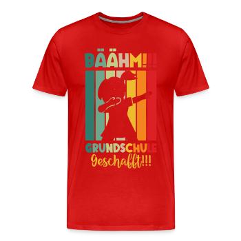 Grundschule Geschafft 2026 Grundschulabgänger - Männer Premium Bio T-Shirt - Rot - Vorne - Damien (186cm)