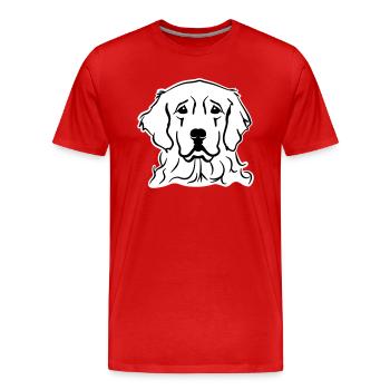 Golden Retriever - Men's Premium Organic T-Shirt - red - Front - Damien (186cm)