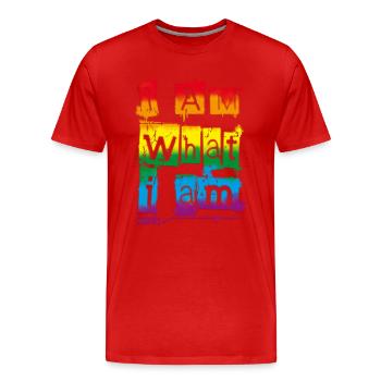 I AM WHAT I AM - Men's Premium Organic T-Shirt - red - Front - Damien (186cm)