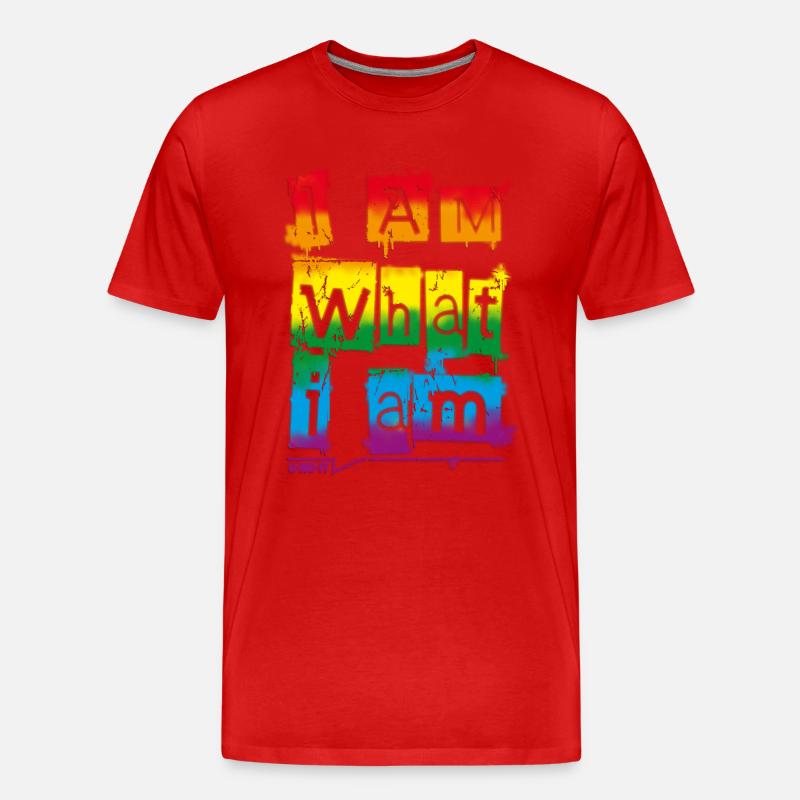 Ich bin was ich bin - Männer Premium Bio T-Shirt - Rot