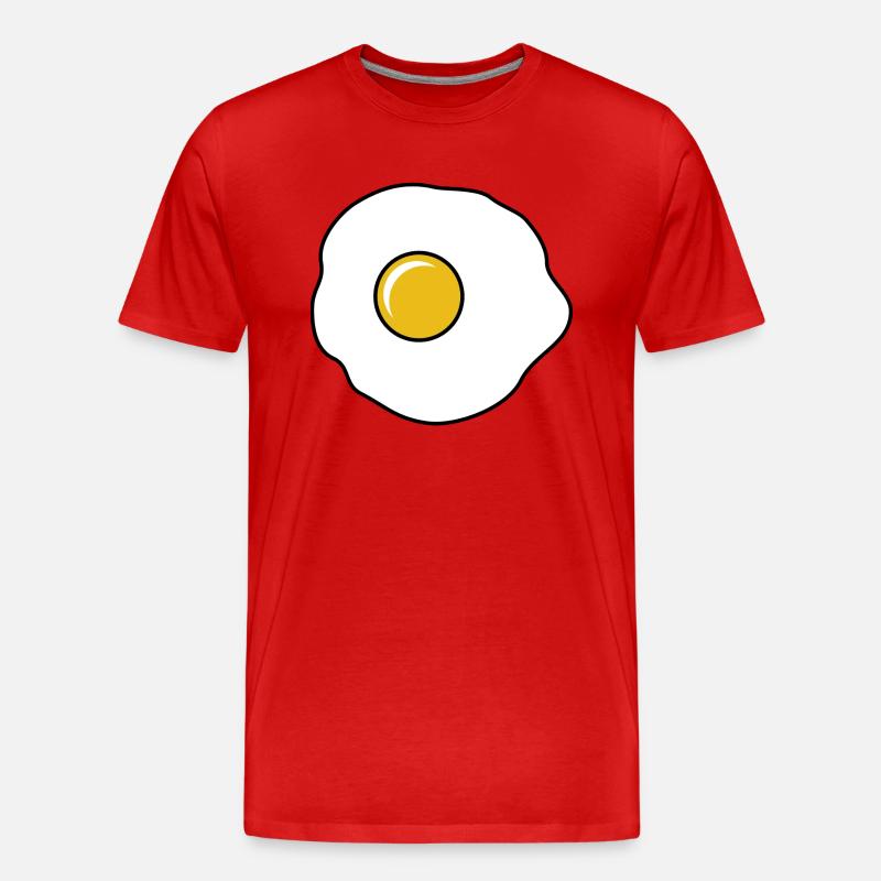 Spiegelei - Männer Premium Bio T-Shirt - Rot