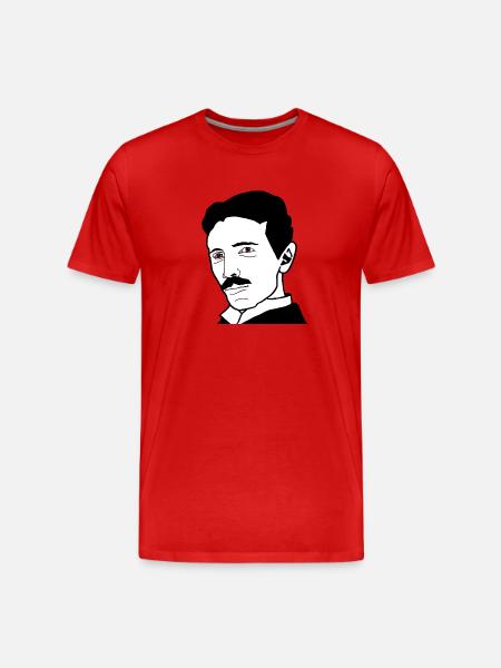 Nikola Energy Frequenz-Schwingungsdesign - Männer Premium Bio T-Shirt - Rot