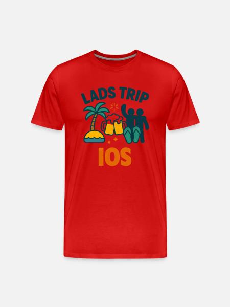 Lads Trip Ios Party Shirt - Men's Premium Organic T-Shirt - red