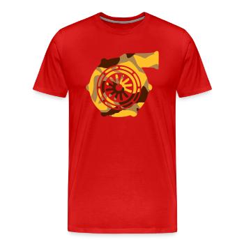 TURBO CHARGER - CAMO / CAMOUFLAGE - Männer Premium Bio T-Shirt - Rot - Vorne - Damien (186cm)