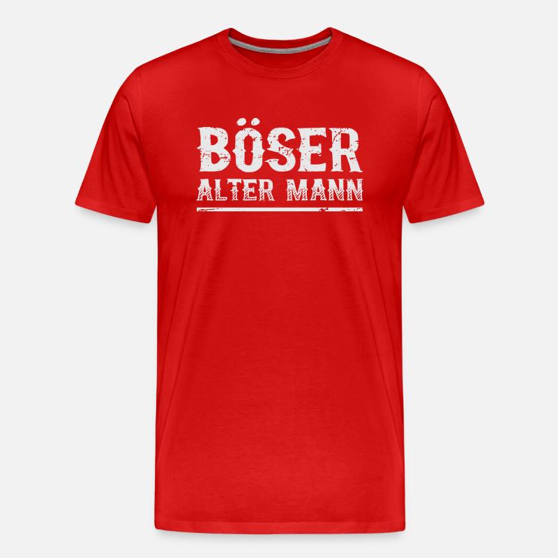 Böser Alter Mann - Männer Premium Bio T-Shirt - Rot
