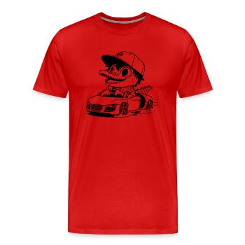 croco voiture - T-shirt bio Premium Homme - rouge - Devant - Damien (186cm)