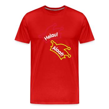 Narrenkappe / Helau / Alaaf - Männer Premium Bio T-Shirt - Rot - Vorne - Damien (186cm)