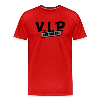 vip member - Männer Premium Bio T-Shirt - Rot - Vorne - Damien (186cm)