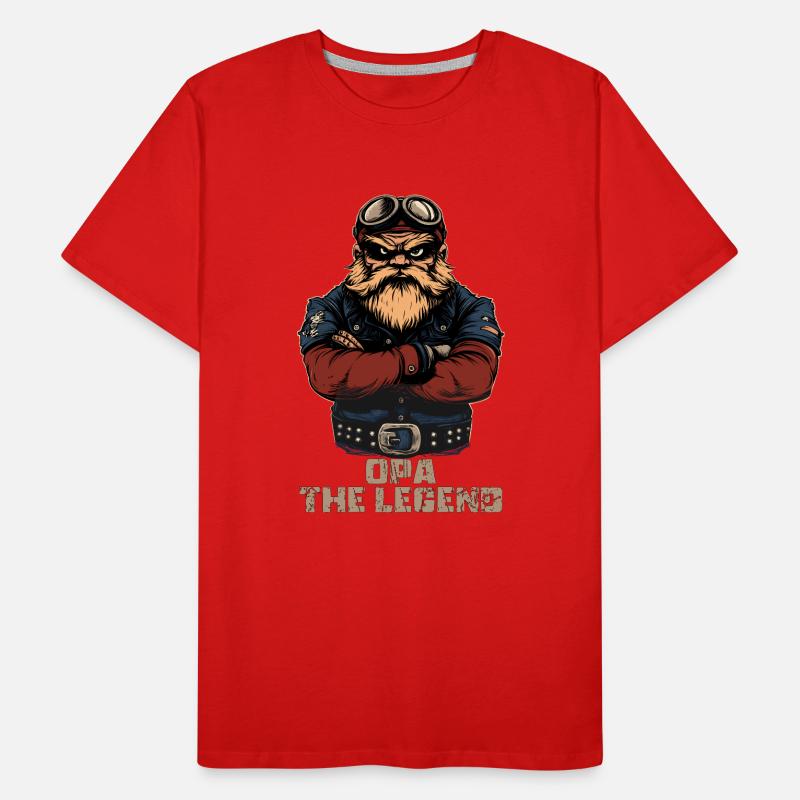 Papy La Légende - Motard Papi Moto Oncle Papi T-shirt bio Premium Homme