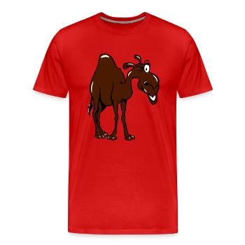 chameau - T-shirt bio Premium Homme - rouge - Devant - Damien (186cm)