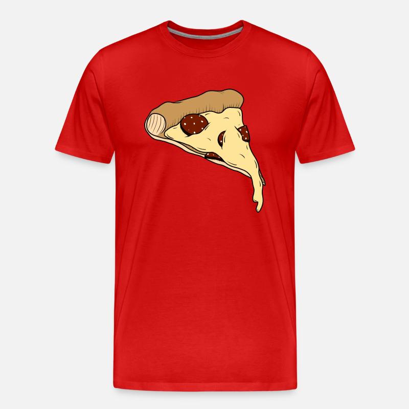 Pizza - Männer Premium Bio T-Shirt - Rot