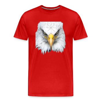 Eagle's Head - Men's Premium Organic T-Shirt - red - Front - Damien (186cm)