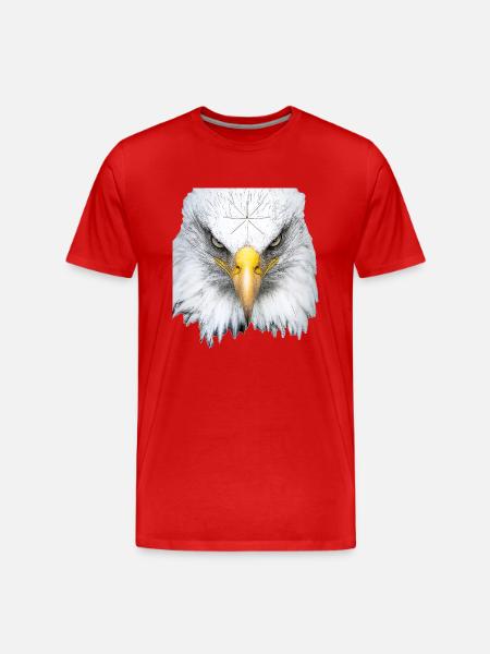 Eagle's Head - Men's Premium Organic T-Shirt - red