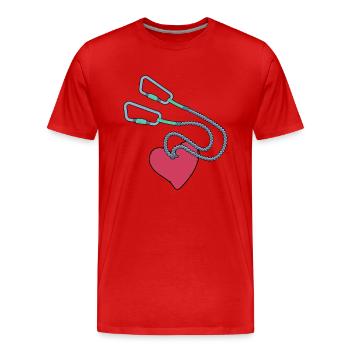 Klettersteig via ferrata Alpin Bergsport - Männer Premium Bio T-Shirt - Rot - Vorne - Damien (186cm)