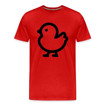 chick - Men's Premium Organic T-Shirt - red - Front - Damien (186cm)