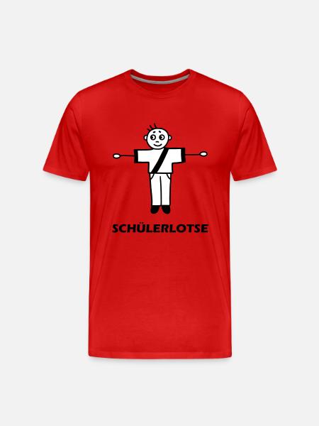 Schülerlotse - V2 - Männer Premium Bio T-Shirt - Rot