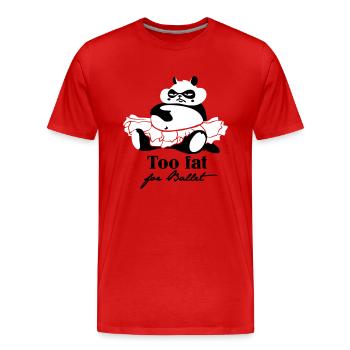 Too fat for ballett - Men's Premium Organic T-Shirt - red - Front - Damien (186cm)