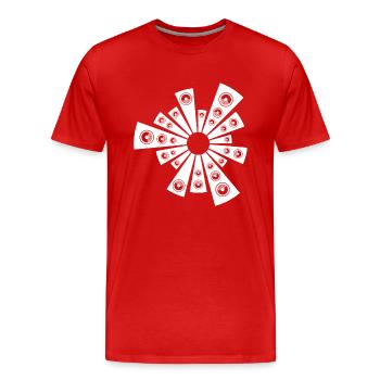 speaker sound tekno 23 - Männer Premium Bio T-Shirt - Rot - Vorne - Damien (186cm)